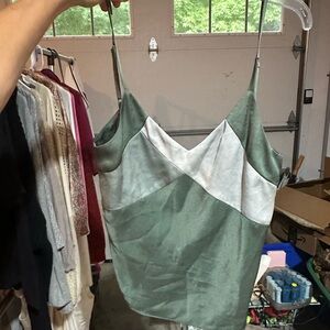 Ba&sh iridescent green silk camisole